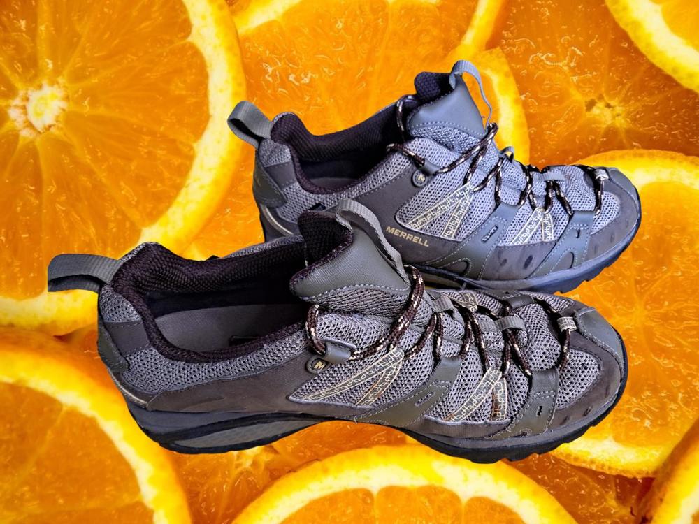 Merrell Brindle Gray‎ and Brown Performance Hiking Shoe Size 9.5